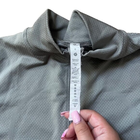 Lululemon Swiftly Relaxed Half Zip Shirt Size 6 - Picture 4 of 4